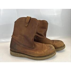 Georgia Boots G5153 Wedge Pull-On Work Boots Mens 15M Brown Leather Oil & Slip R